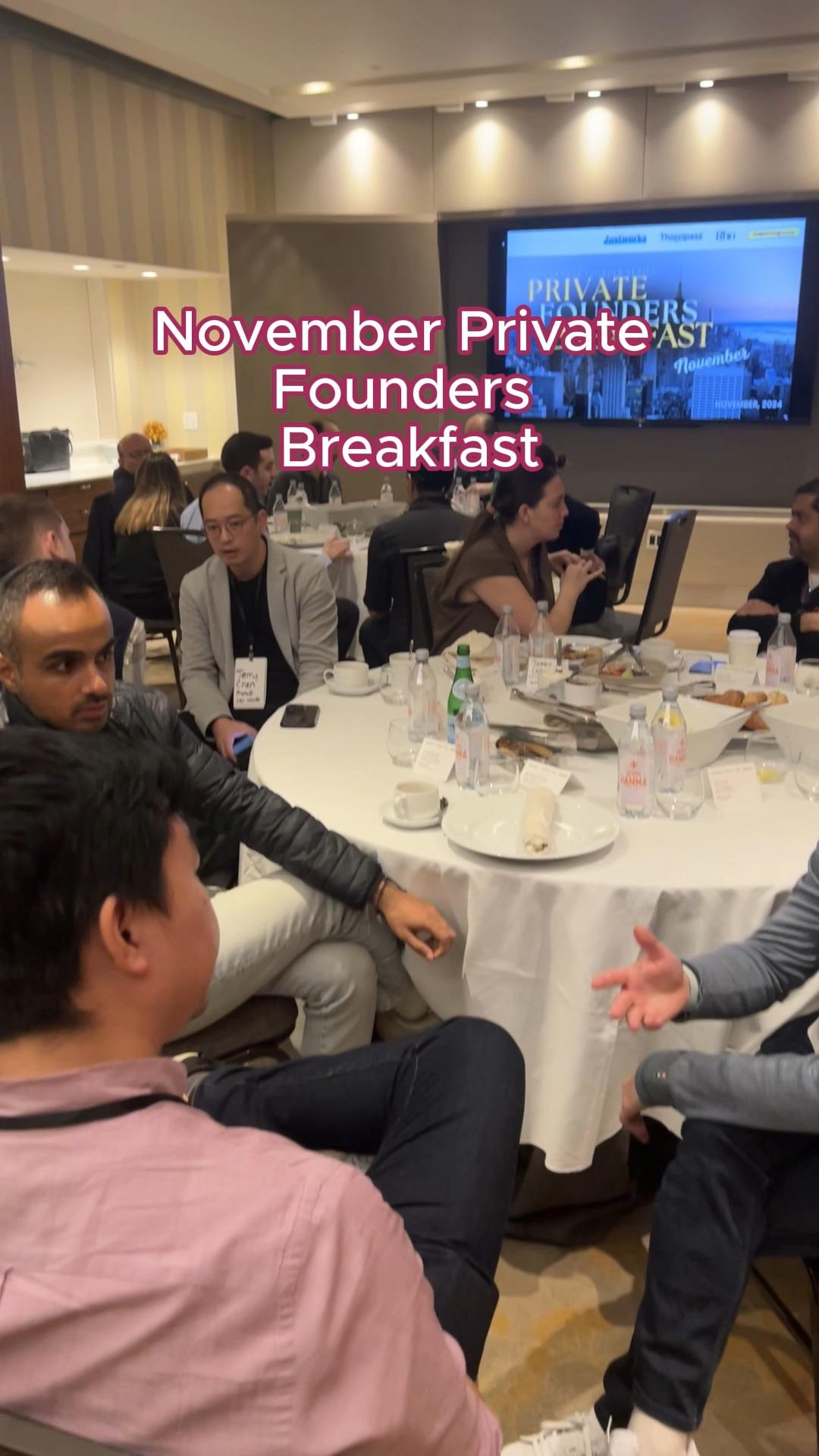 Breakfast at the Empire State Building last week! We brought together an exclusive group of venture-backed founders with $500k - $10M+ in ARR or total funds raised for a hearty American breakfast.
Huge shoutout to Founder & CEO of Thoropass (~$100M raised), Sam Li, for the insightful AMA, and our gracious co-hosts Thoropass, Rho, and Justworks, who made this all possible🫡
#founders #funders #empirestate #community